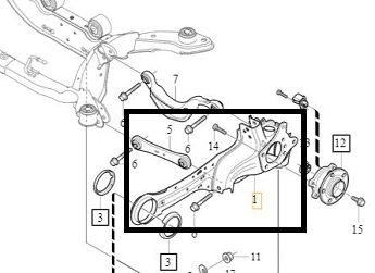 BRAT SUSPENSIE SPATE P/T DREAPTA V60. S60. S80, 2007 AWD