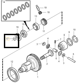 INEL DE ETANS CARCASA DIFFERENTIAL CUTIE DE VIT MECANICA M3P, M5P S40/V40 (-04)