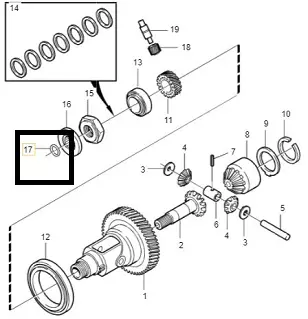 INEL DE ETANS CARCASA DIFFERENTIAL CUTIE DE VIT MECANICA M3P, M5P S40/V40 (-04) în Moldova