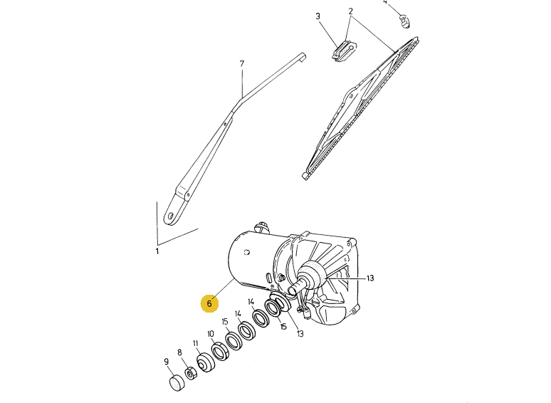 Electro motor geam spate Fav/Form