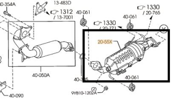 CATALIZATOR-CONVERTOR TOBA ESAPAMENT MAZDA 5 CR DEISEL