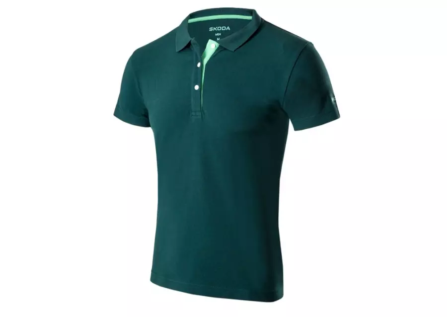 Tricou-Polo barbati verde (S) SKODA
