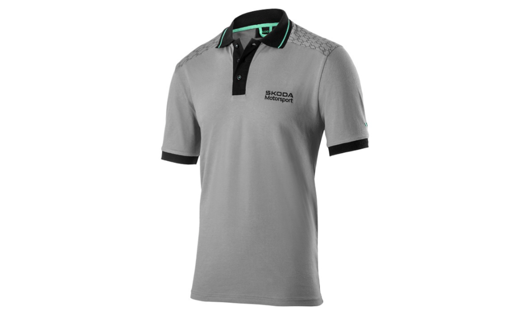 Tricou polo barbati Grey (M) SKODA