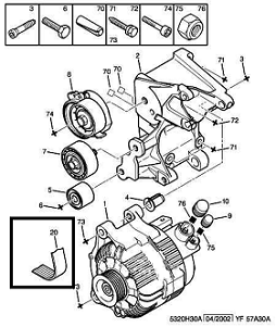 CUREA TRAPEZOIDALA BERLINGO M59