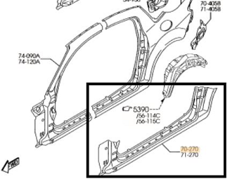 MOULDING DE PROTECTIE PRAG P/T DREAPTA MAZDA RX-8