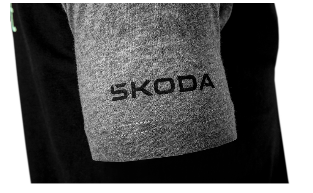 Tricou barbati Black/Grey (L) SKODA Motorsport