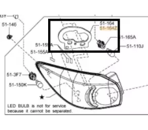 GARNITURA CARCASA LUMINA SPATE DREAPTA PE ARIPA Мazda 3 BN în Moldova