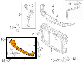 DEFLECTOR DE AER SUPPORT RADIATOR СХ-5 KE