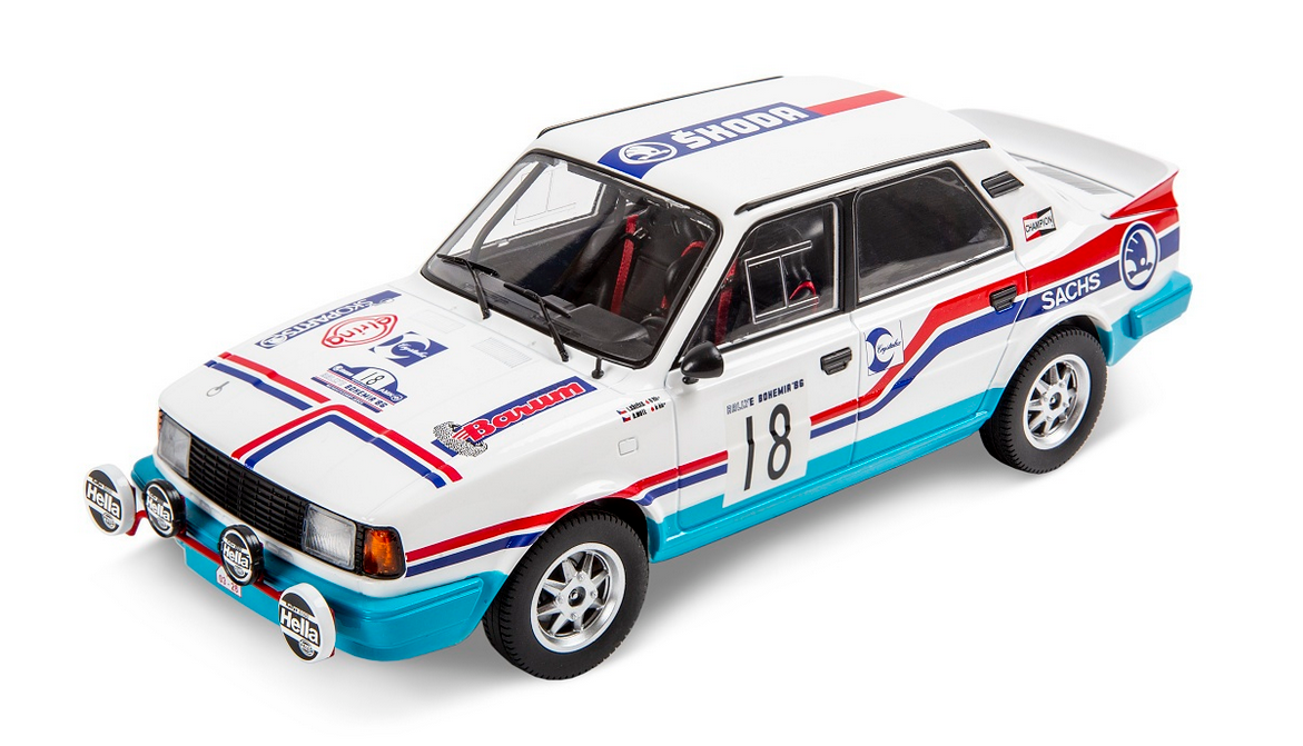 Miniatura Škoda 130 LR No.18 Rally Bohemia 1986 1:18