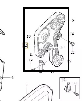 CUREA MECANISM DE DISTRIBUTIE MOTOR B6294T S80, XC90 în Moldova
