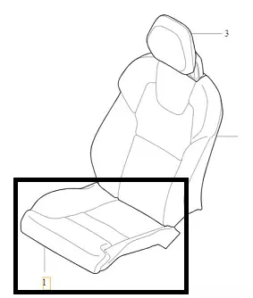 Обивка Подушки Передн. Прав. Cидения ( Interior: RB0R, кожа) XC90II в Молдове