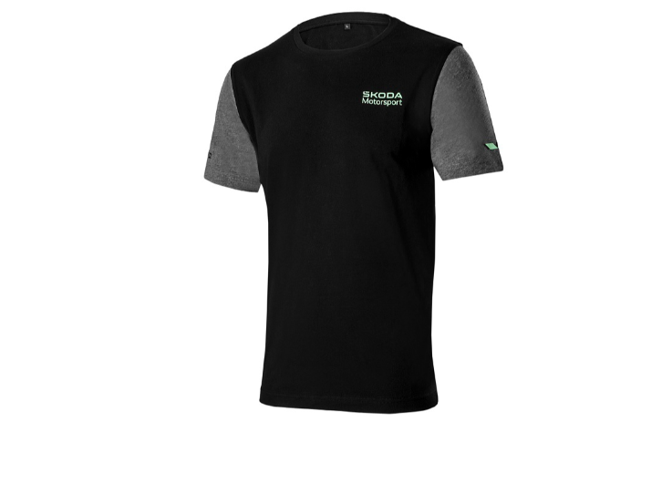 Tricou pentru bărbați Black Grey (M) SKODA Motorsport