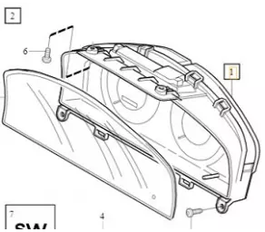 Щиток приборов (CH 10636 - 47999) Мет. Калибры S80 (07-) в Молдове