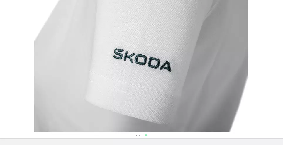 Tricou-polo femei alb (M) SKODA