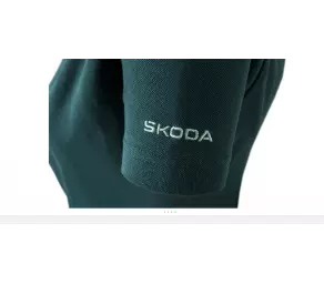 Футболка-поло женская изумрудно-зелено (M) SKODA в Молдове