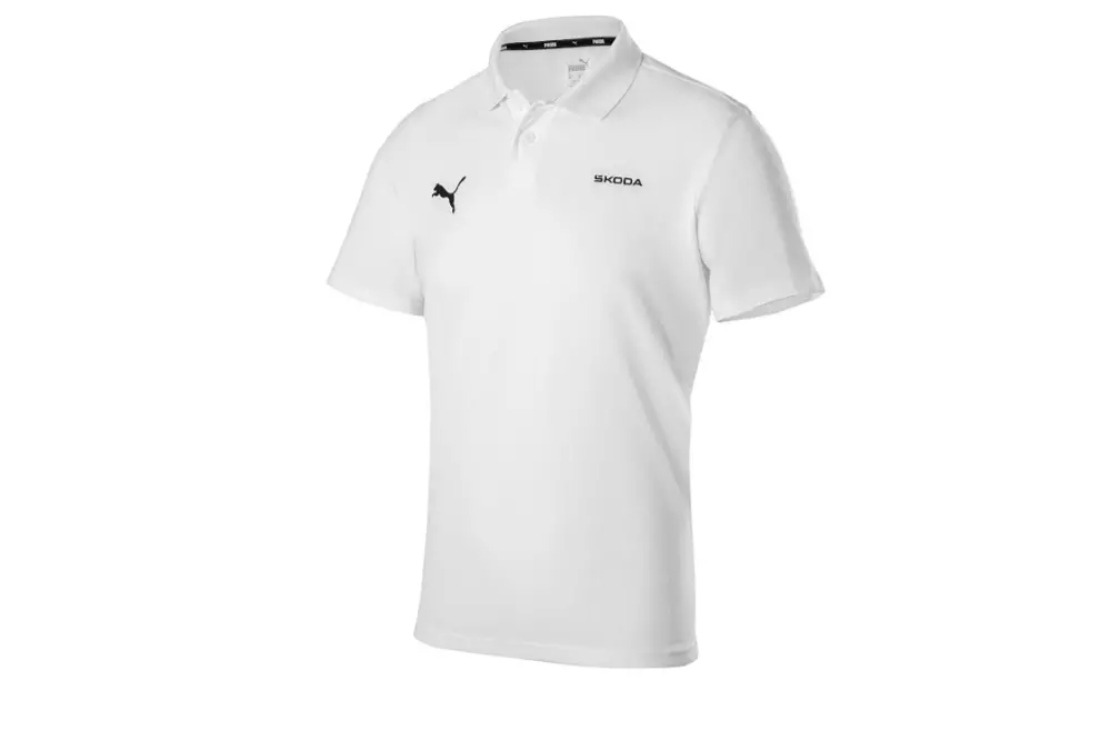 Tricou polo barbati alb (S) SKODA Puma