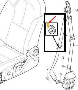 CLEMA DE FIX ELEMENT BLOCARE PE CENTURA DE SIGURANTA VOLVO