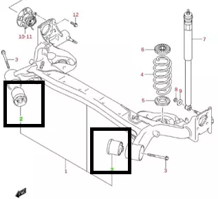 ARTICULATII ELASTICE  DE TRAVERSA SUSP SPATE SX-4 RW419 în Moldova