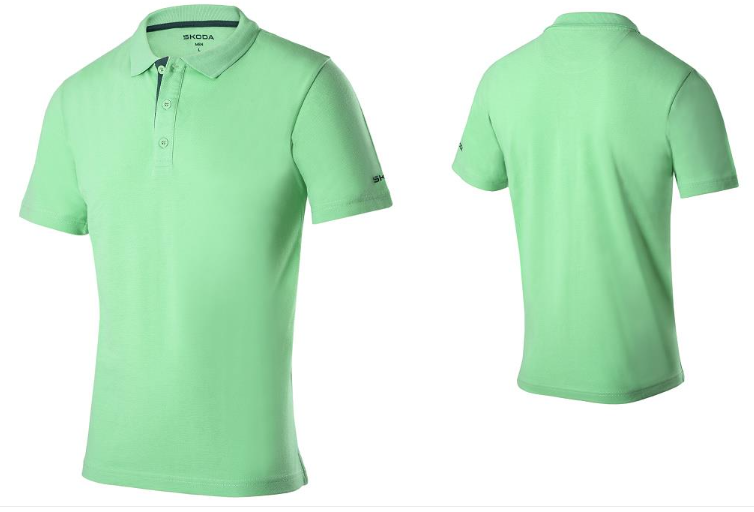 Tricou-polo barbati verde-electric (L) SKODA