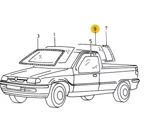 Стекло перегородки зад. Skoda Pick-Up в Молдове