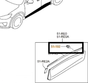 CLEMA DE FIXARE MOULDING USA СХ-5 KE