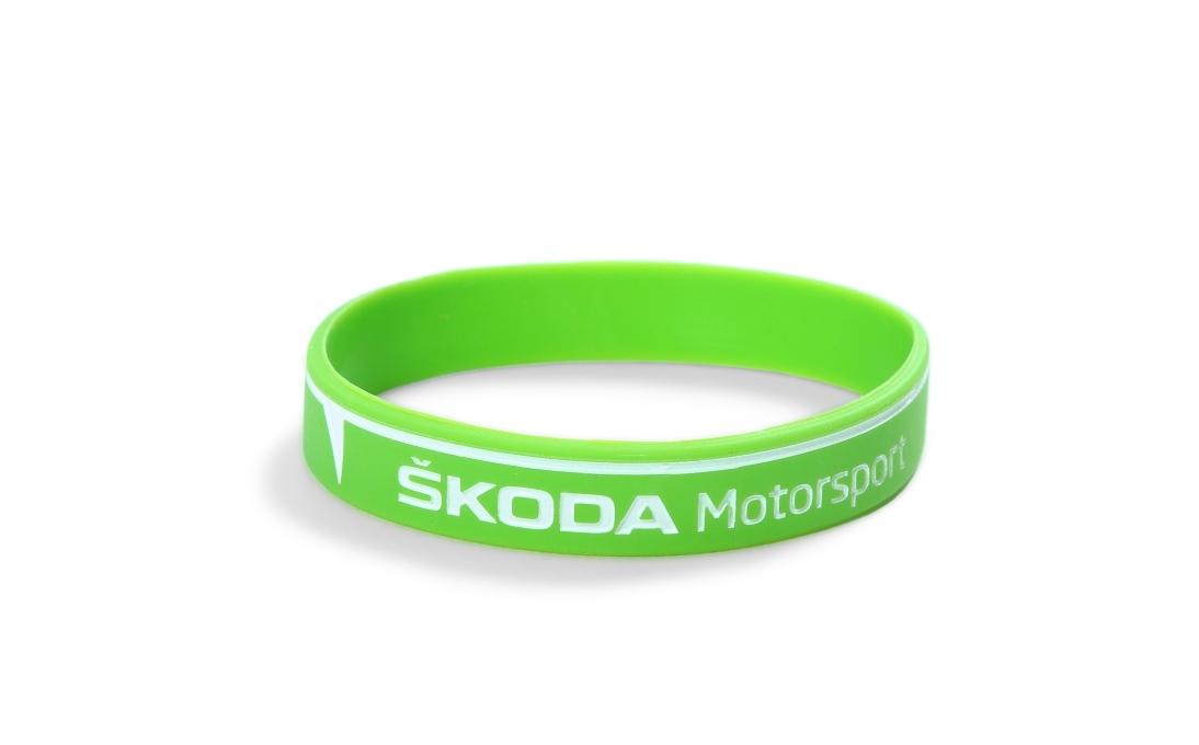Силиконовый браслет на руку Skoda Motorsport