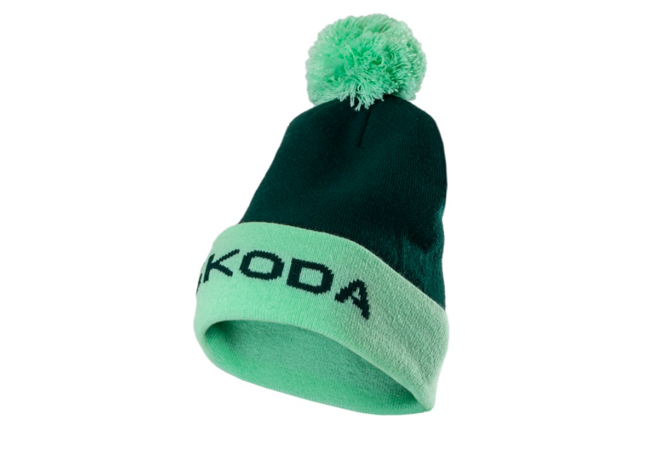 Шапка зимняя зелёная (Unisex) Skoda