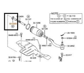 Кольцо Установочн. Рулевой Тяги-Рейки Mazda6 (GH) 07-> в Молдове
