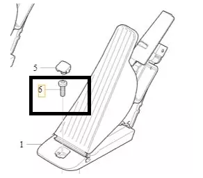 Болт M6x20 Крепл. Педали Акселератора XC90 (16-), S90 (17-), XC60 (18-) в Молдове
