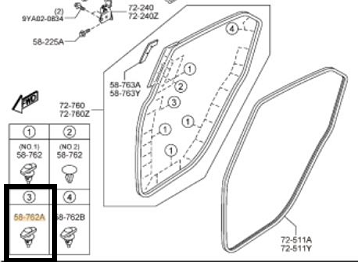 CLEMA DE FIX ETANSARE INTRARE USA MAZDA