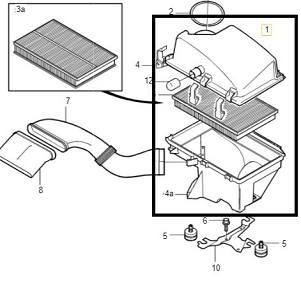 FILTRU AER DE ADMISIE MOTOR B52*3T*