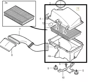 FILTRU AER DE ADMISIE MOTOR B52*3T* în Moldova