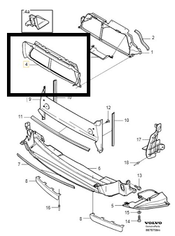 DEFLECTOR AER RADIATOR MOTOR S60