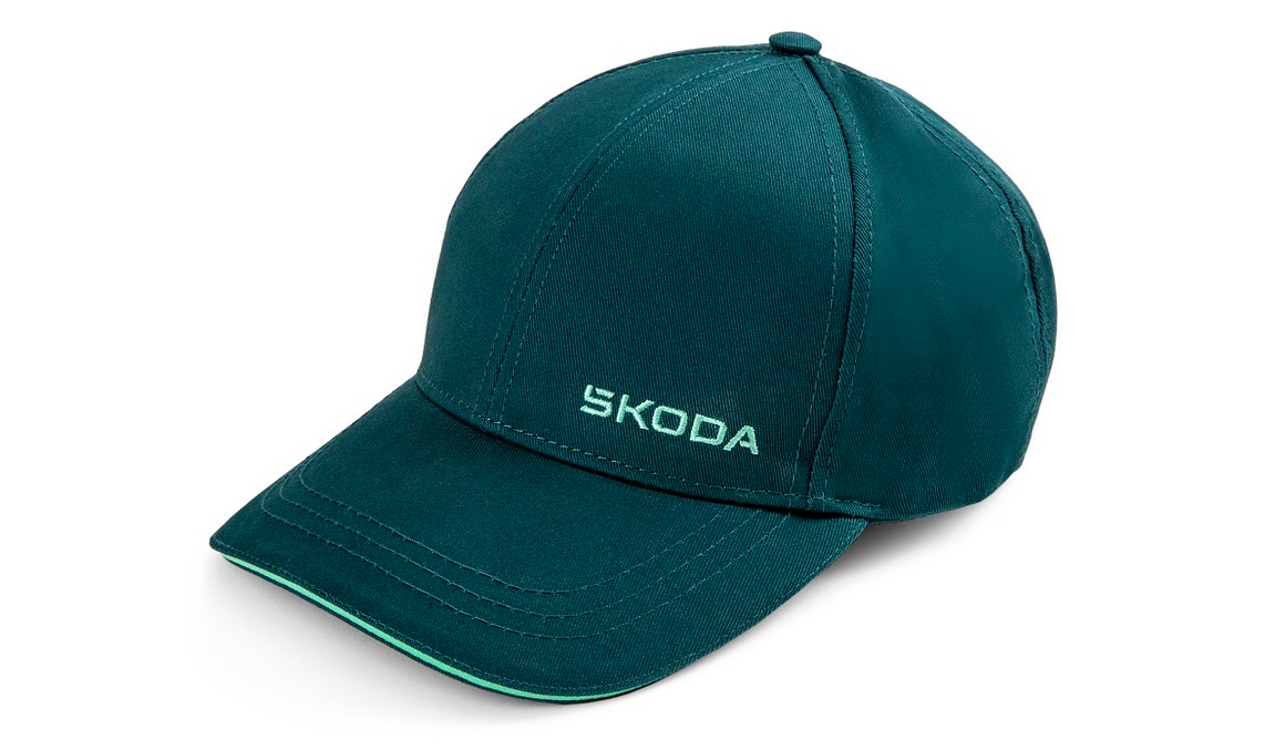 Бейсболка изумрудно-зеленая SKODA