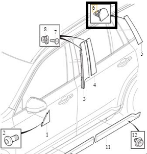 CLEMA FIX ORNAMENT STALP GEAM USA XC90 (16-)