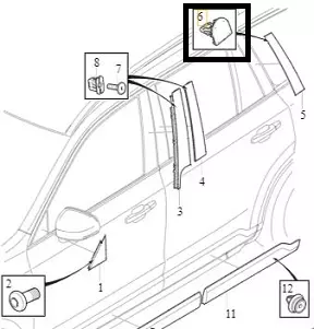 CLEMA FIX ORNAMENT STALP GEAM USA XC90 (16-) în Moldova