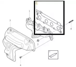 GARNITURA GALERIE DE ESAPAMENT MOTOR B4164T* în Moldova