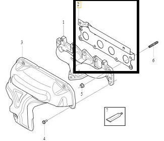 GARNITURA GALERIE DE ESAPAMENT MOTOR B4164T*