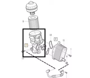 CORP FILTRU DE ULEI MOTOR B6304T2, B6324S în Moldova
