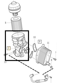 CORP FILTRU DE ULEI MOTOR B6304T2, B6324S