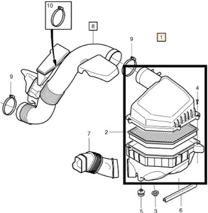 CARCASA FILTRU DE AER ADMISIE MOTOR 