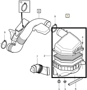 CARCASA FILTRU DE AER ADMISIE MOTOR în Moldova