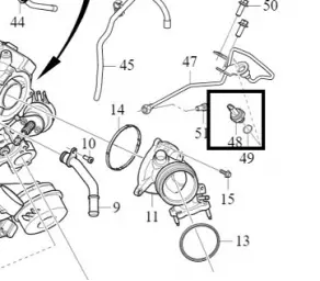 SENSOR DE PRESIUNE GAZELOR DE ESAP MOTOR D420T* în Moldova