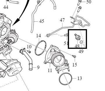 SENSOR DE PRESIUNE GAZELOR DE ESAP MOTOR D420T*