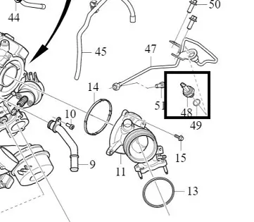 SENSOR DE PRESIUNE GAZELOR DE ESAP MOTOR D420T* în Moldova