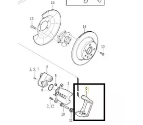 SUPORT FIX ETRIER DISC FRANA SPATE XC60 (-17) în Moldova