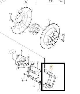 SUPORT FIX ETRIER DISC FRANA SPATE XC60 (-17) în Moldova