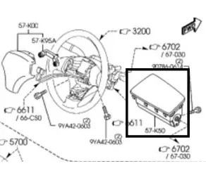 Пиропатрон AIRBAG пассажира M6 (GG-GY) в Молдове