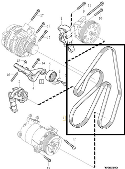 CUREA TRAPEZOIDALA XC60, S60, V60