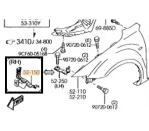 SUPORT FIX ARIPA FATA DREAPTA MAZDA 6 (2005->) în Moldova